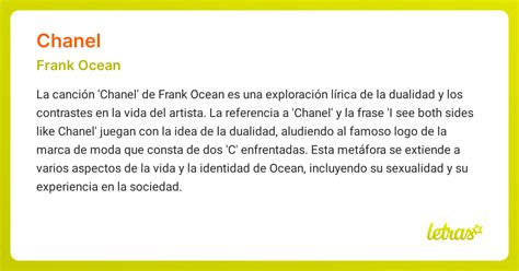letras de frank ocean chanel